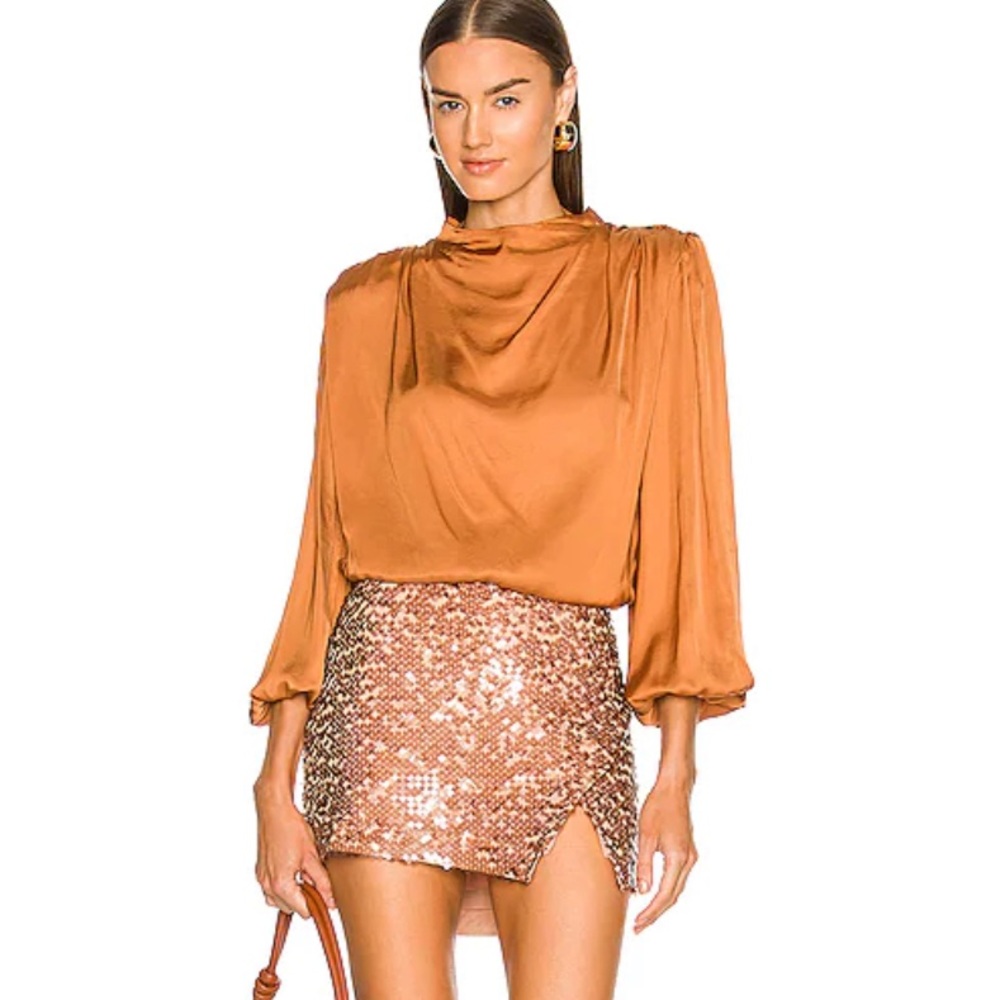 ASTR the Label Meilani Top in Golden Amber Small